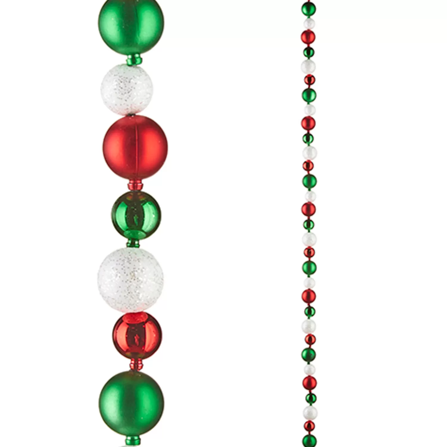 The Jolly Christmas Shop Tinsel Town | Christmas Tree Garland | Raz 6' Red, Green, And White Ball Ornament Christmas Garland G4206802