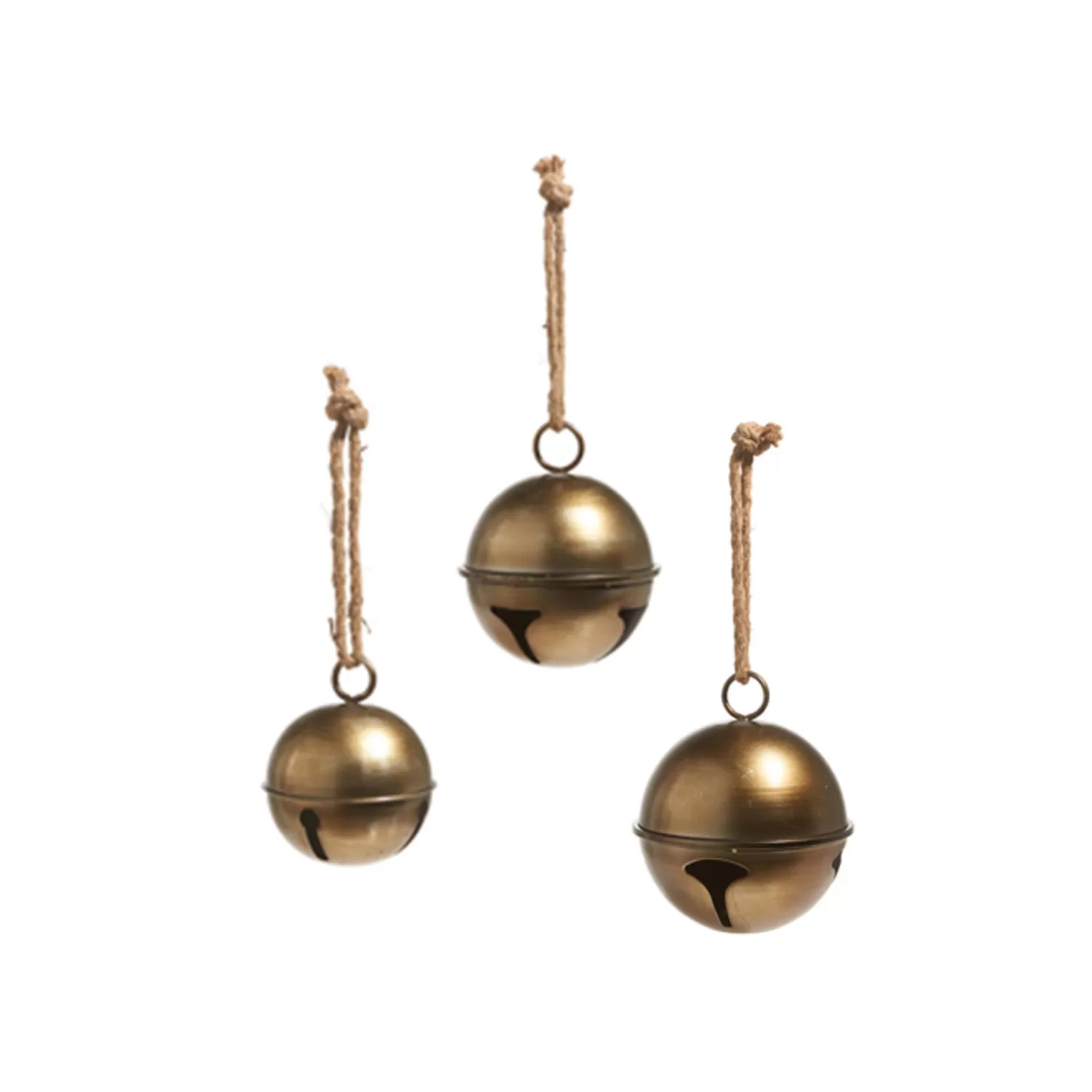 The Jolly Christmas Shop Sleigh Bells | Bells | Raz 7.75", 10.5", Or 13.75" Antiqued Gold Jingle Bell Metal Christmas Ornament