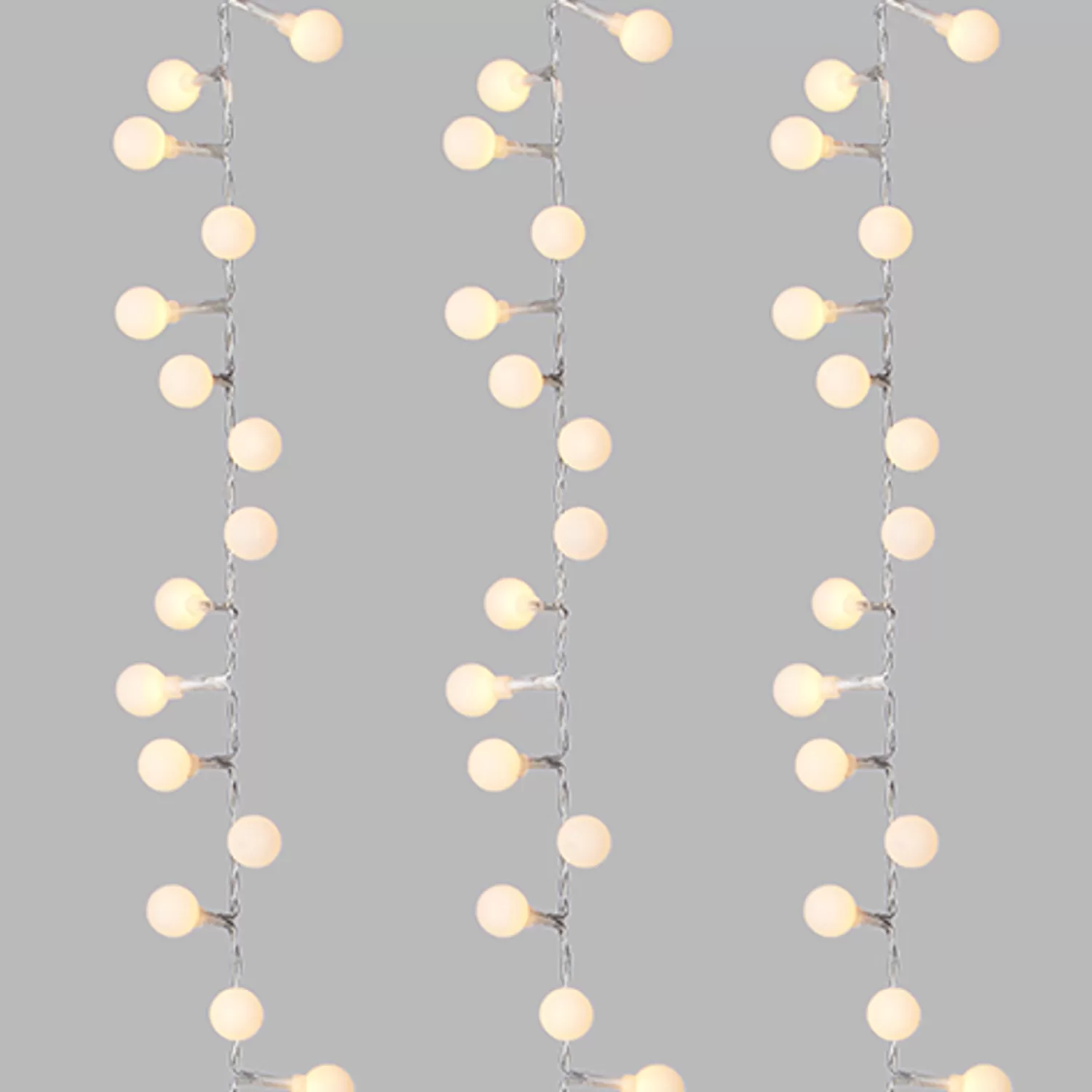 The Jolly Christmas Shop Snowflake Soiree | Snow Christmas Decorations | Raz 8' Frosted Snowball Warm White Snake Light Christmas Lights L4237015