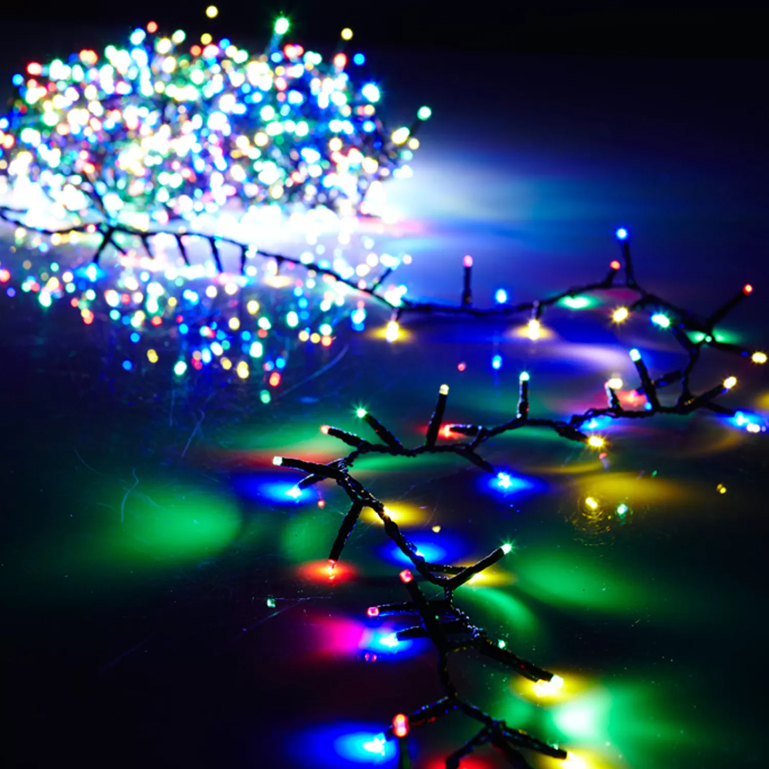 The Jolly Christmas Shop Led Lights | Compact Lights | Raz 8 Function Multi Color LED 73' Christmas Snake Compact 1000 Lights G3737057
