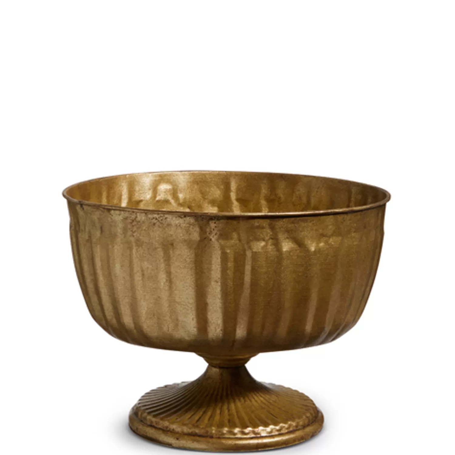 The Jolly Christmas Shop Oh Night Divine | Table Decorations | Raz 9.5" Antique Gold Pedestal Metal Bowl Christmas Decoration 4428125