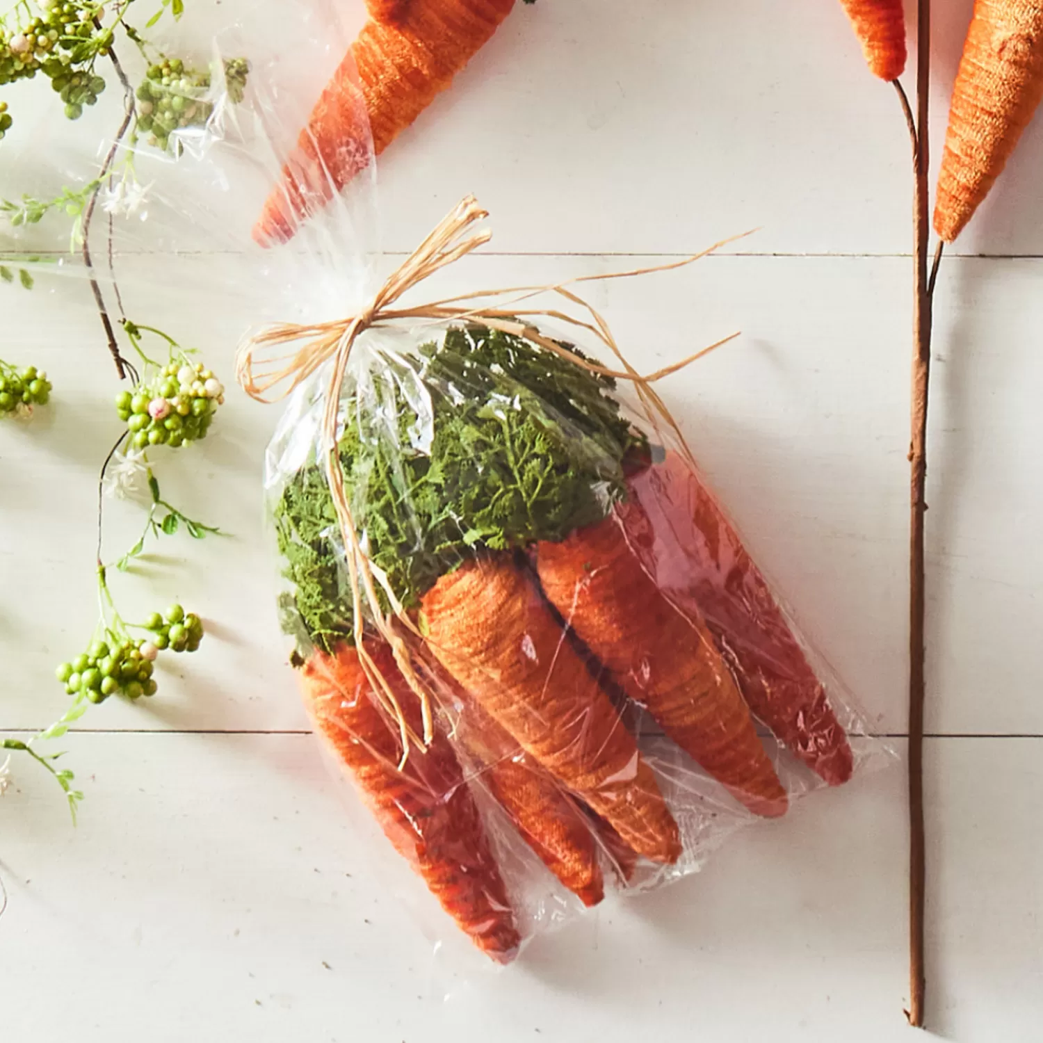 The Jolly Christmas Shop Figurines | Easter Ornaments | Raz 9" Bag Of Carrots Easter Decoration 4406618