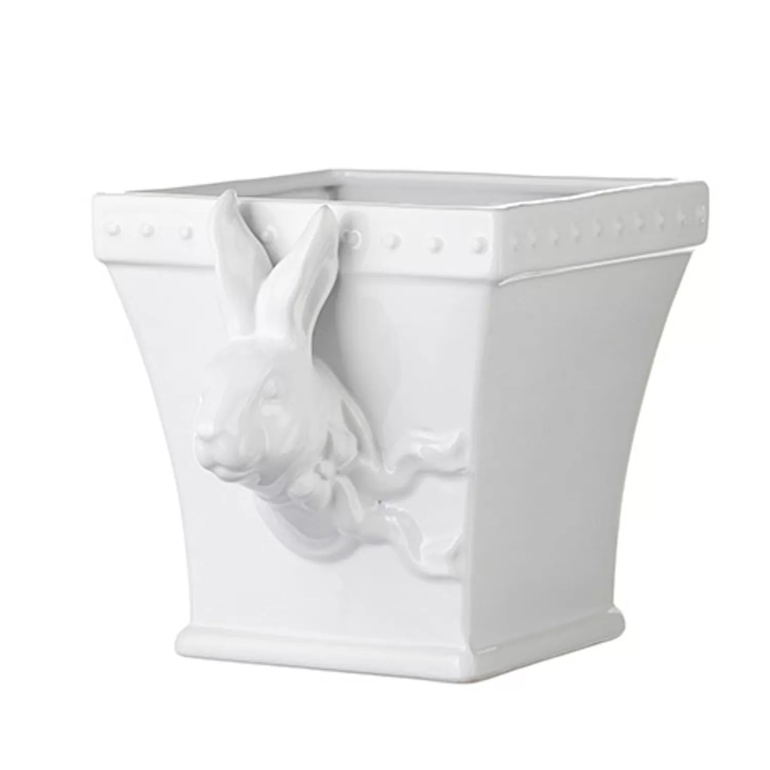 The Jolly Christmas Shop Figurines | Raz 9" Rabbit Cachepot Easter Or Spring Decoration 4201615