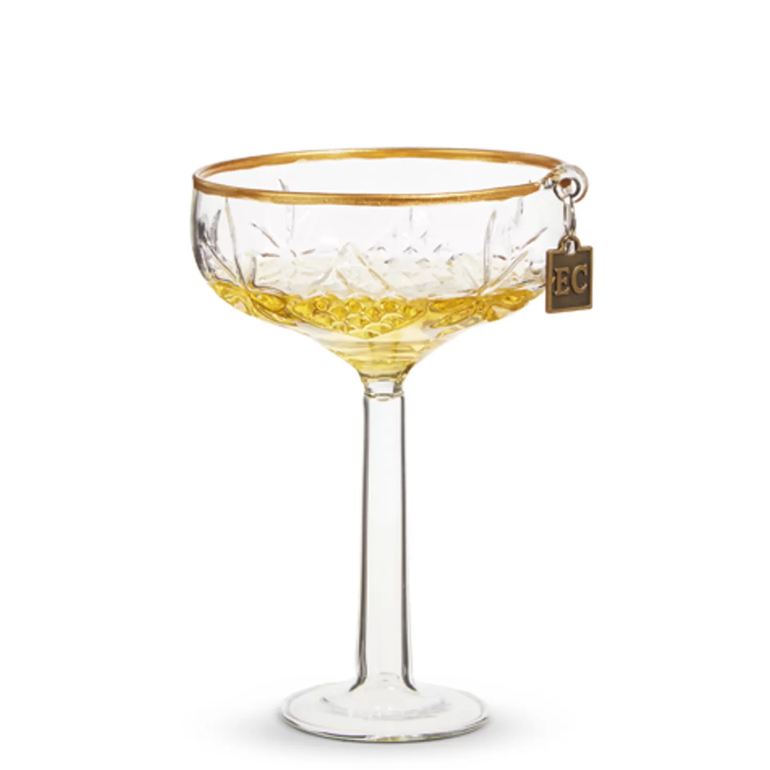 The Jolly Christmas Shop Sleigh Bells | Bells | Raz Eric Cortina 4.5" Elegant Coupe Champagne Glass Christmas Ornament 4353121