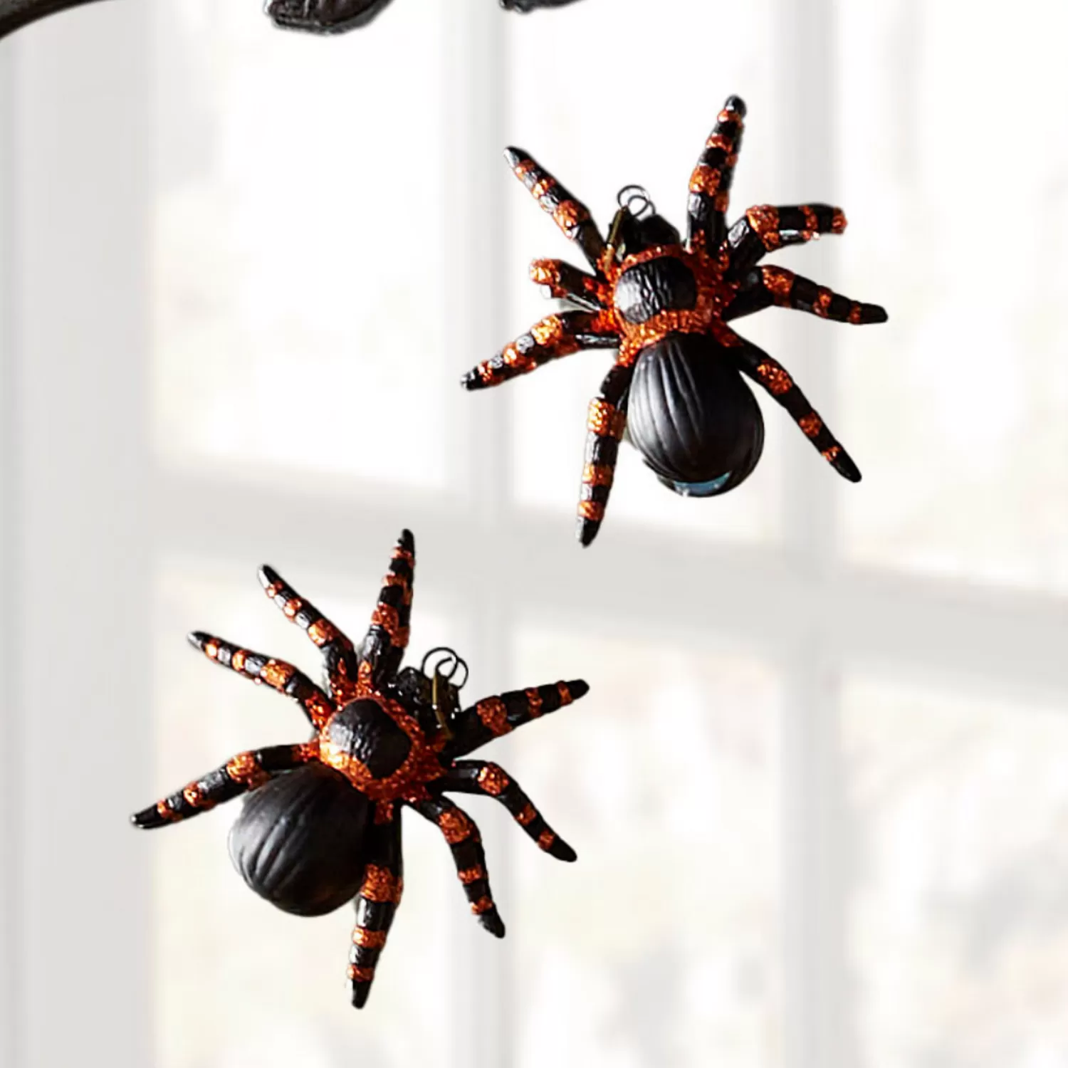 The Jolly Christmas Shop Eric Cortina | Halloween Ornaments | Raz Eric Cortina 4" Along Came A Spider Glass Halloween Ornament 4453115