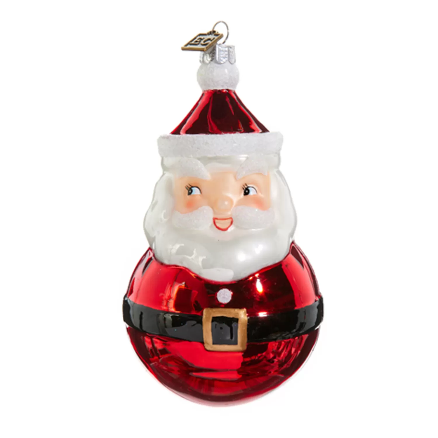 The Jolly Christmas Shop Eric Cortina | Tinsel Town | Raz Eric Cortina 5.5" Retro Santa Ball Glass Christmas Ornament 4453132