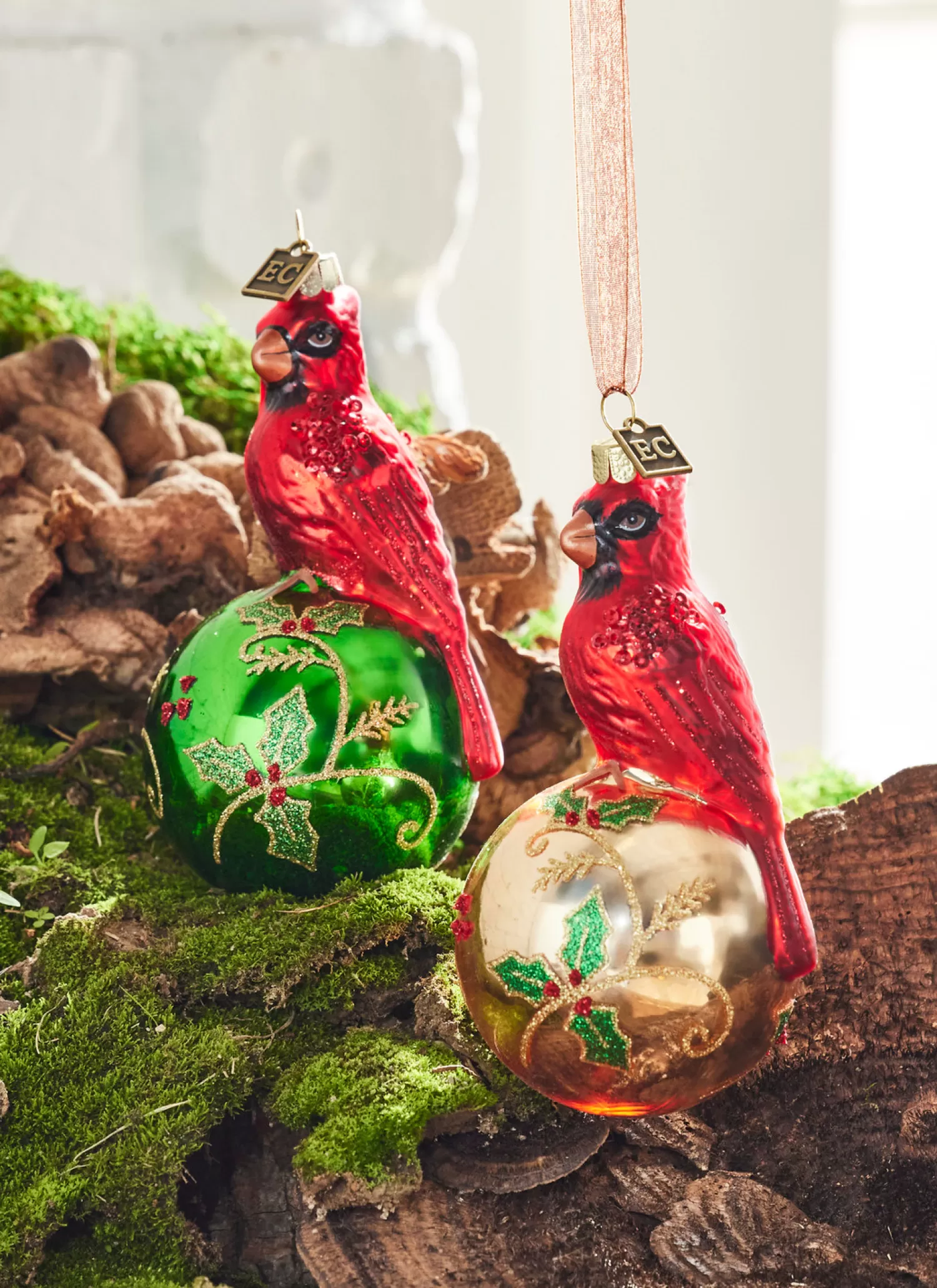 The Jolly Christmas Shop Sleigh Bells | Bells | Raz Eric Cortina 5" Elegant Cardinal Glass Christmas Ornament 4353115