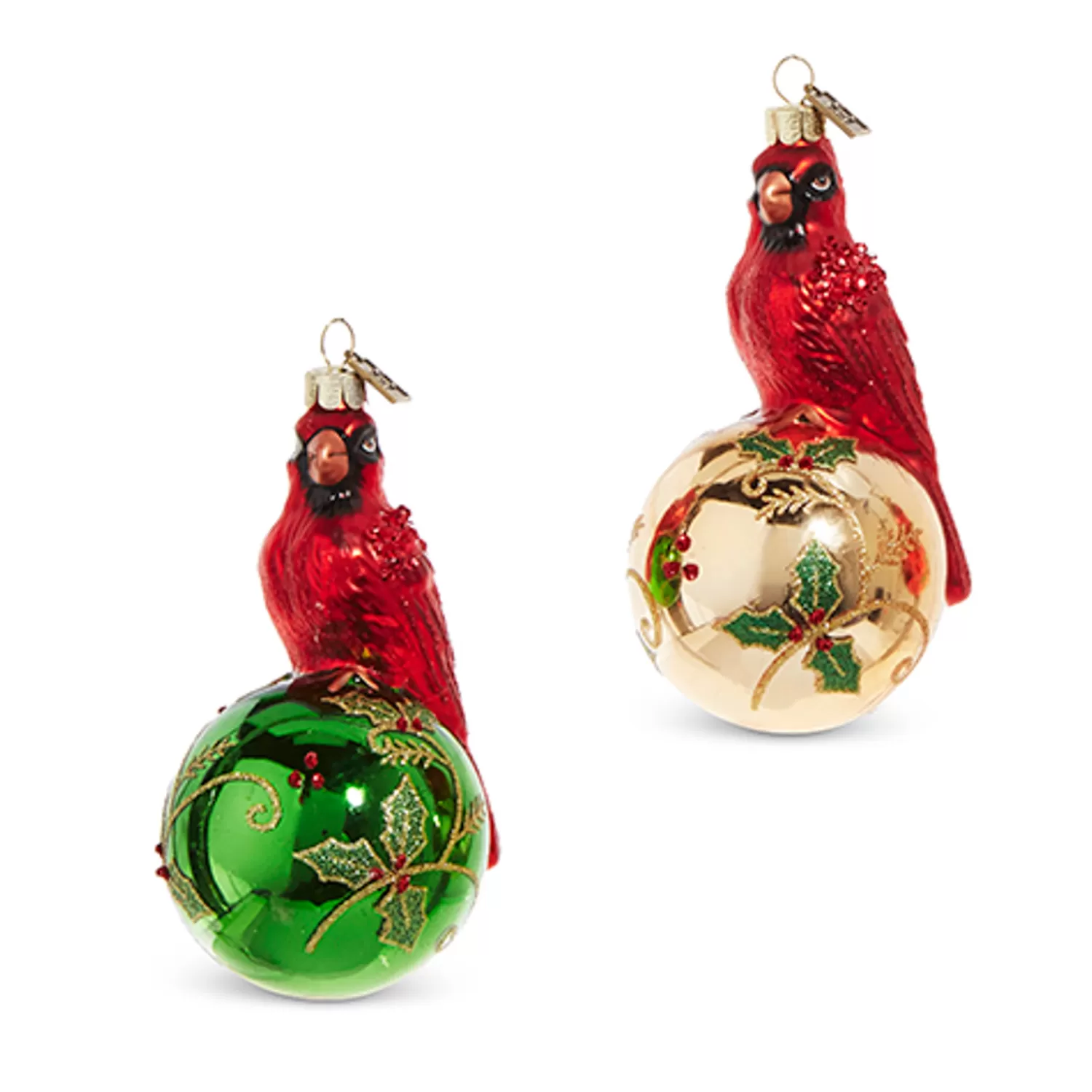 The Jolly Christmas Shop Sleigh Bells | Bells | Raz Eric Cortina 5" Elegant Cardinal Glass Christmas Ornament 4353115
