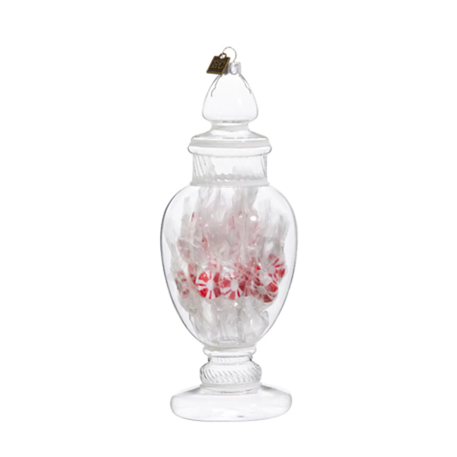 The Jolly Christmas Shop Eric Cortina | Candy Land | Raz Eric Cortina 8.25" Large Peppermint Candy Jar Glass Christmas 4453127