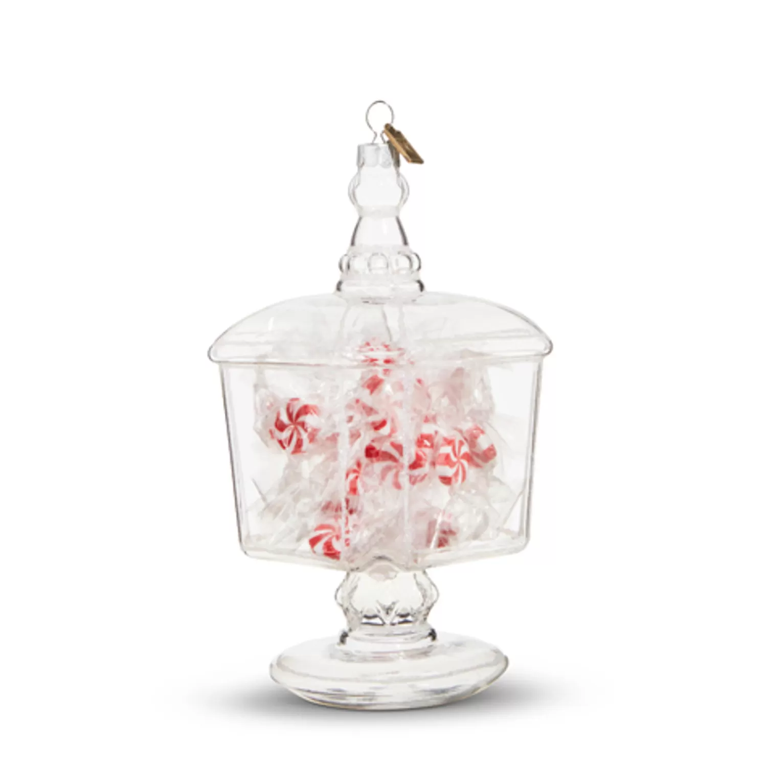 The Jolly Christmas Shop Eric Cortina | Glass Ornaments | Raz Eric Cortina Small Or Large Christmas Candy Jar Glass Ornament