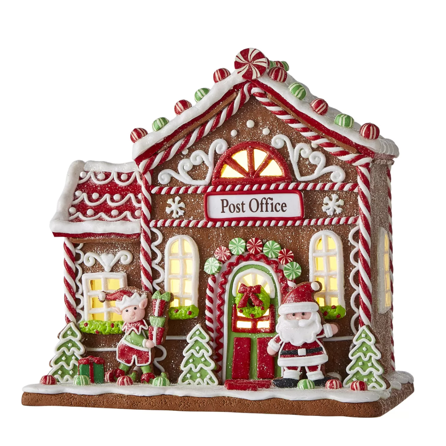 The Jolly Christmas Shop Gingerbread | Classic Carols | Raz Gingerbread LED Lighted Town Building Christmas Decoration
