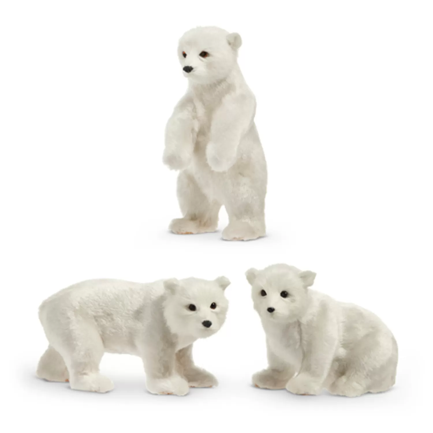 The Jolly Christmas Shop Snowflake Soiree | Animals·Wildlife | Raz Polar Bear Christmas Ornament Set Of 3 4450159