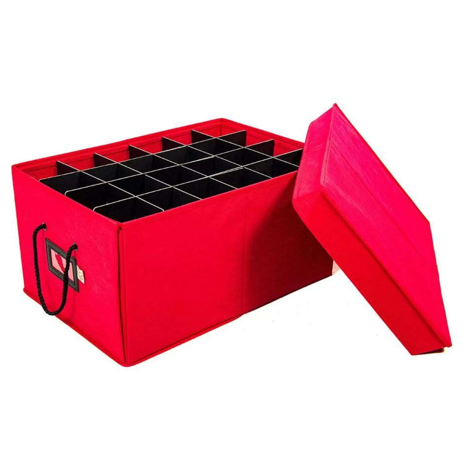 The Jolly Christmas Shop Ornament Boxes, Hooks And Stands | Santa's Bags Red 3 Tray Ornament Storage Drawer With Lid SB-10452-RED