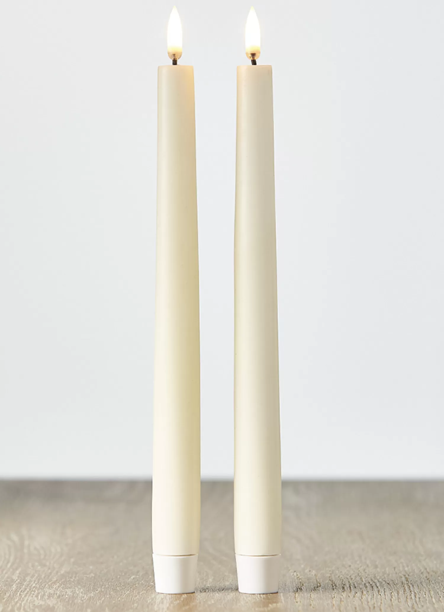 The Jolly Christmas Shop Sleigh Bells | O Tannebaun | Uyuni 11" Moving Flame Ivory Unscented Taper Candle Set Of 2 4034513