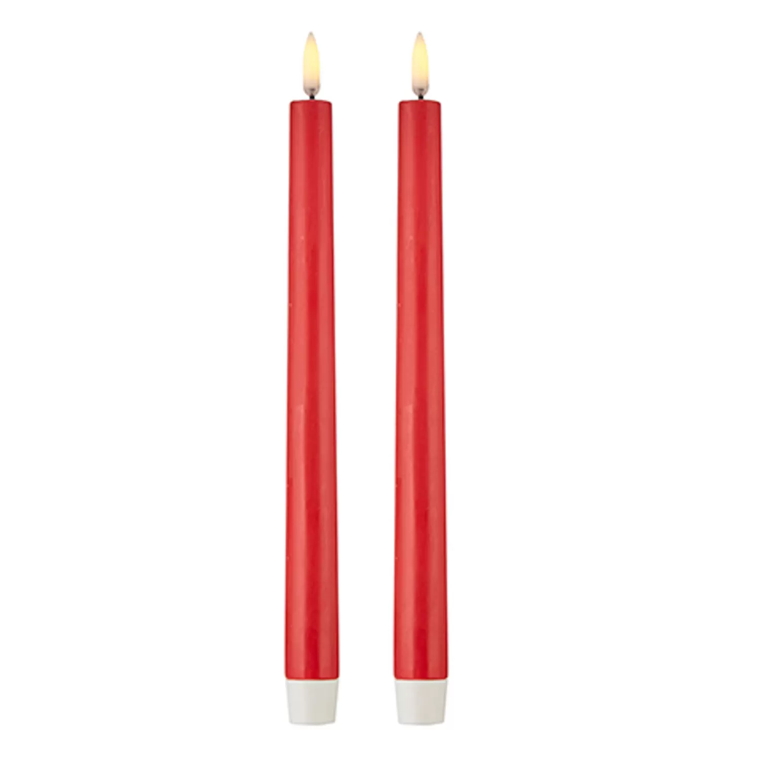 The Jolly Christmas Shop Valentines Day | O Tannebaun | Uyuni 11" Moving Flame Red Taper Candle Set Of 2 4134531