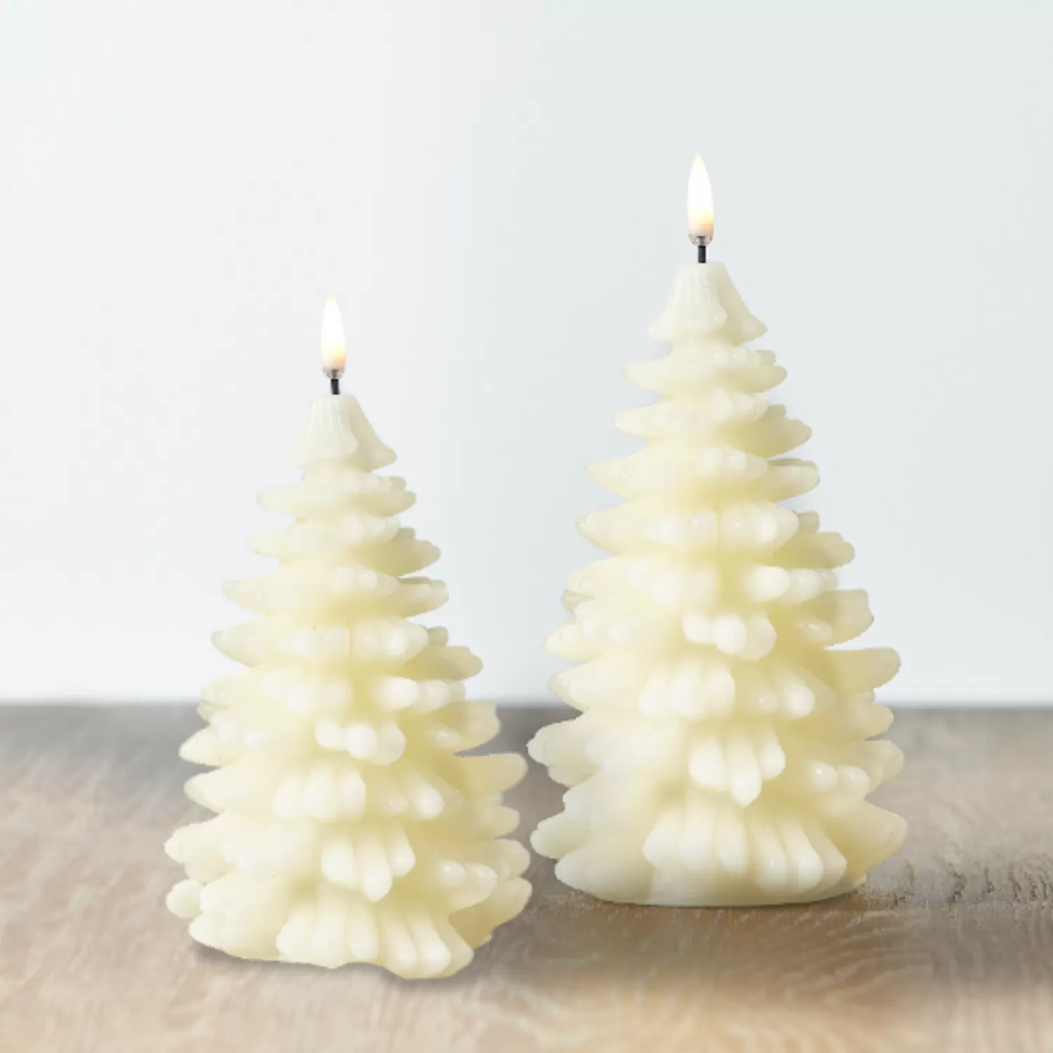 The Jolly Christmas Shop Vintage Farm House | Sleigh Bells | Uyuni 7" Or 8" Ivory Christmas Tree Flicker Flame Candle