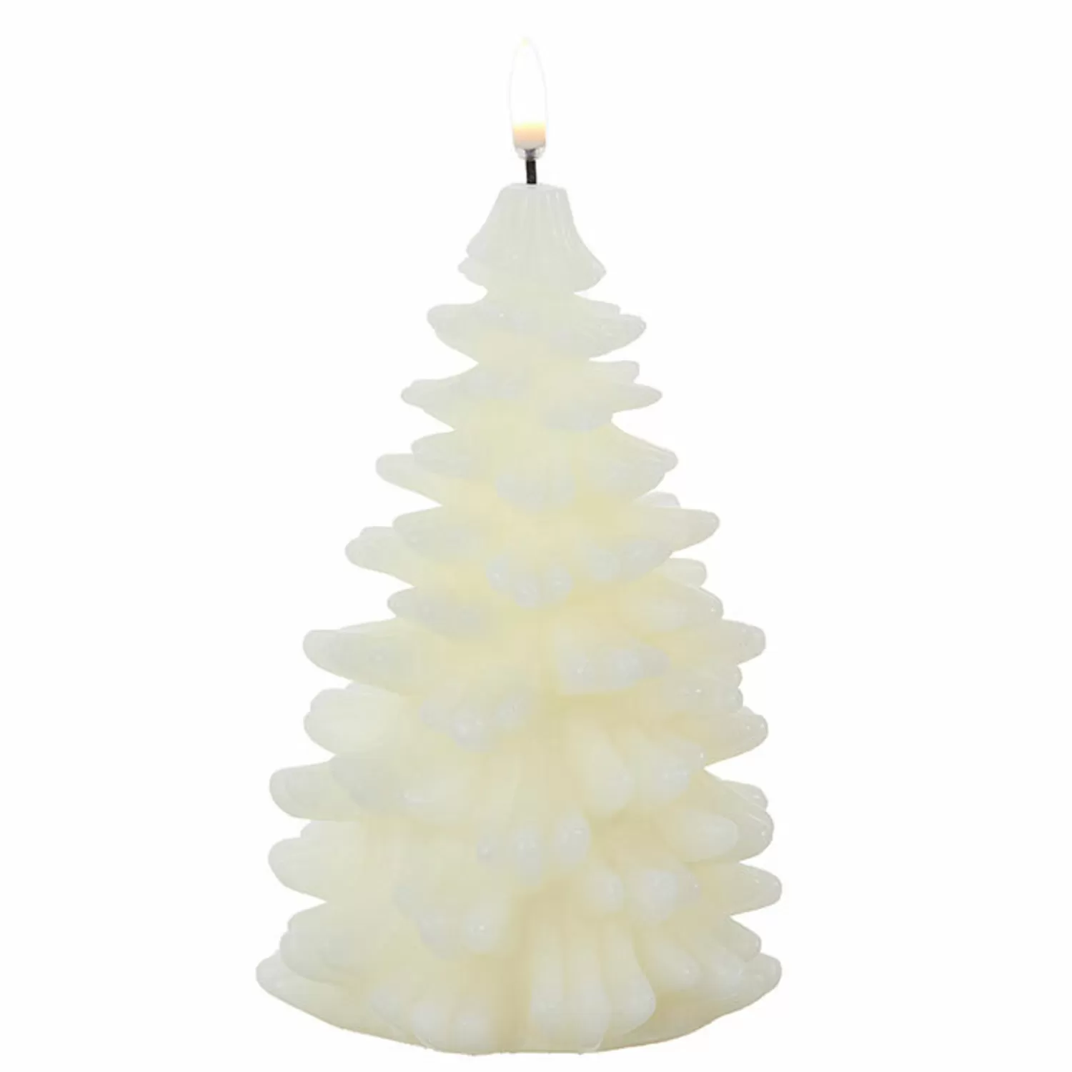 The Jolly Christmas Shop Vintage Farm House | Sleigh Bells | Uyuni 7" Or 8" Ivory Christmas Tree Flicker Flame Candle